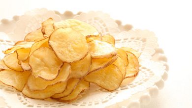 Batata chips de microondas