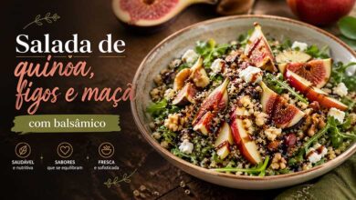 Salada de quinoa figos e maca com balsamico