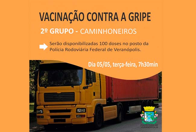 Veranópolis realiza vacinação de caminhoneiros nesta terça 1 caminhveran