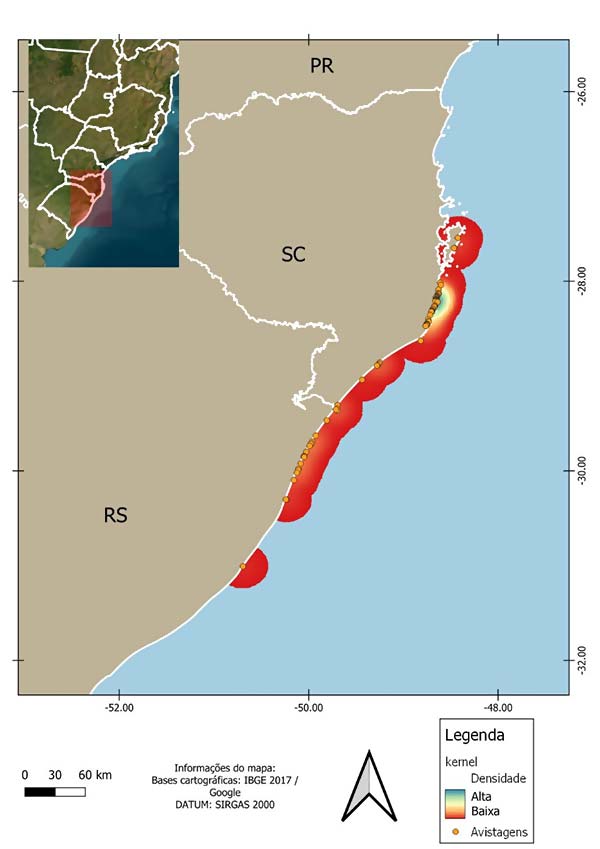 Map with Whale density