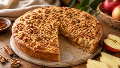 torta de maca com cobertura especial