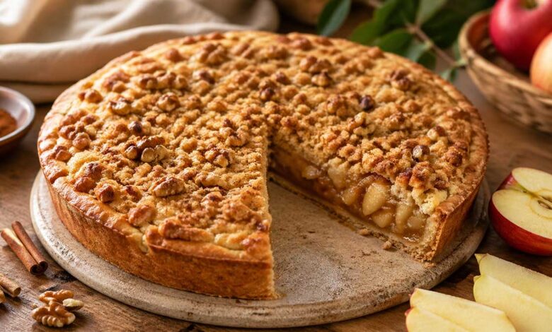 torta de maca com cobertura especial