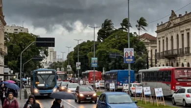 Alerta de temporais e virada no tempo: a previsão climática para Porto Alegre e Vale do Sinos até o domingo de eleição 2 Previsao do tempo na Regiao Metropolitana de Porto Alegre 2o turno das eleicoes 2026